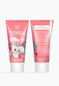 Детская зубная паста Tiswell NANO Mineral  от 1года, без фторидов,60гр