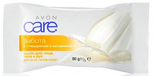 Мыло для лица, тела и рук с глицерином и витамином Е Забота - Серия Avon Care